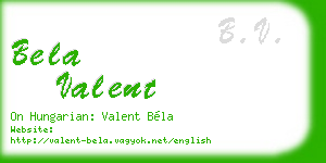 bela valent business card